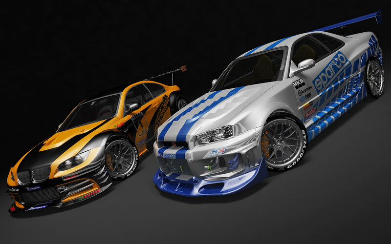 Two Race Cars