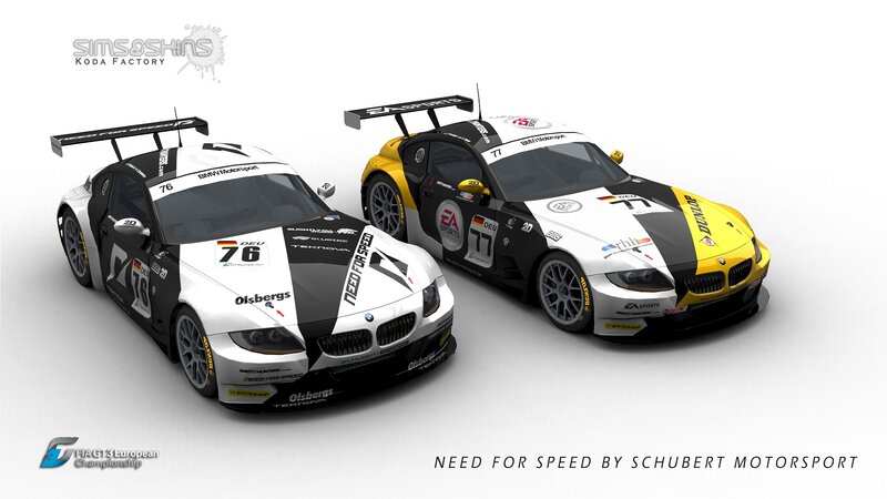 Two Race Cars — White, Competitive