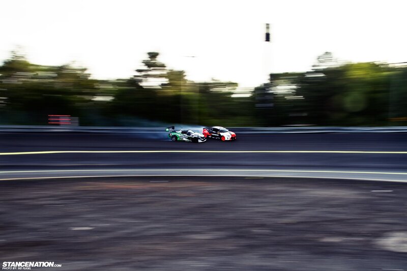 Two Racing Cars Drifting — Black, Dynamic