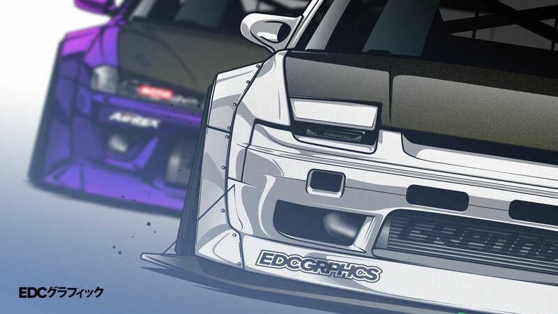 Two Racing Cars — Silver