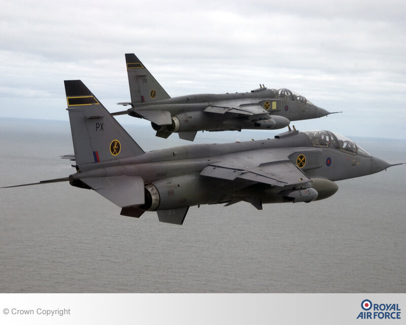 Two RAF jets in formation