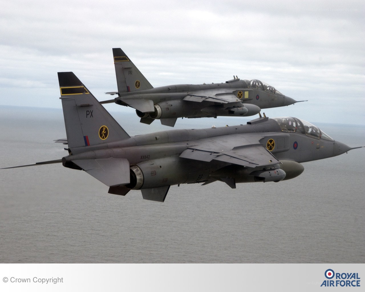 Two RAF jets in formation