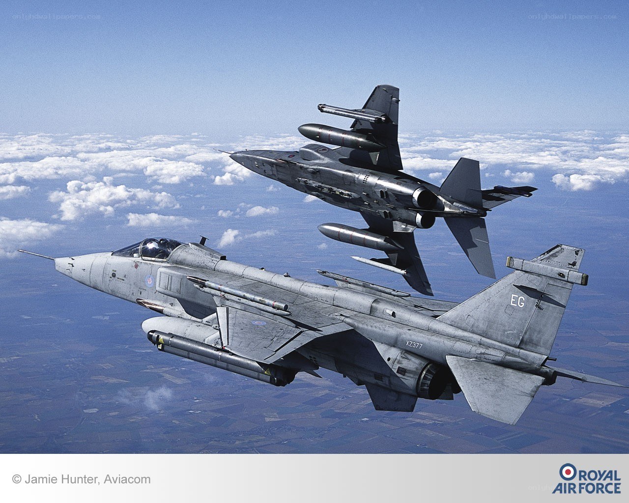 Two RAF Tornado jets in flight