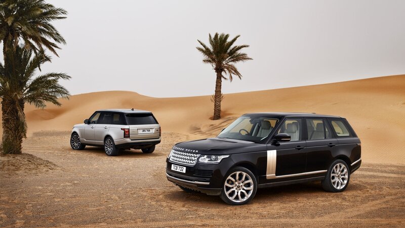 Two Range Rover SUVs — Black, Serene, Afternoon, Photograph