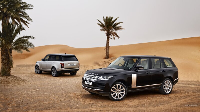 Two Range Rover SUVs
