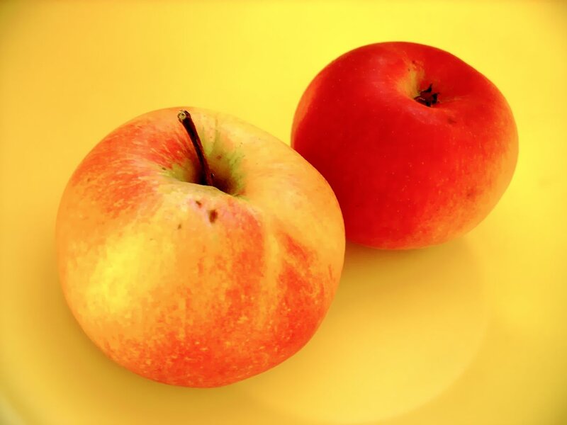 Two Red Apples — Yellow