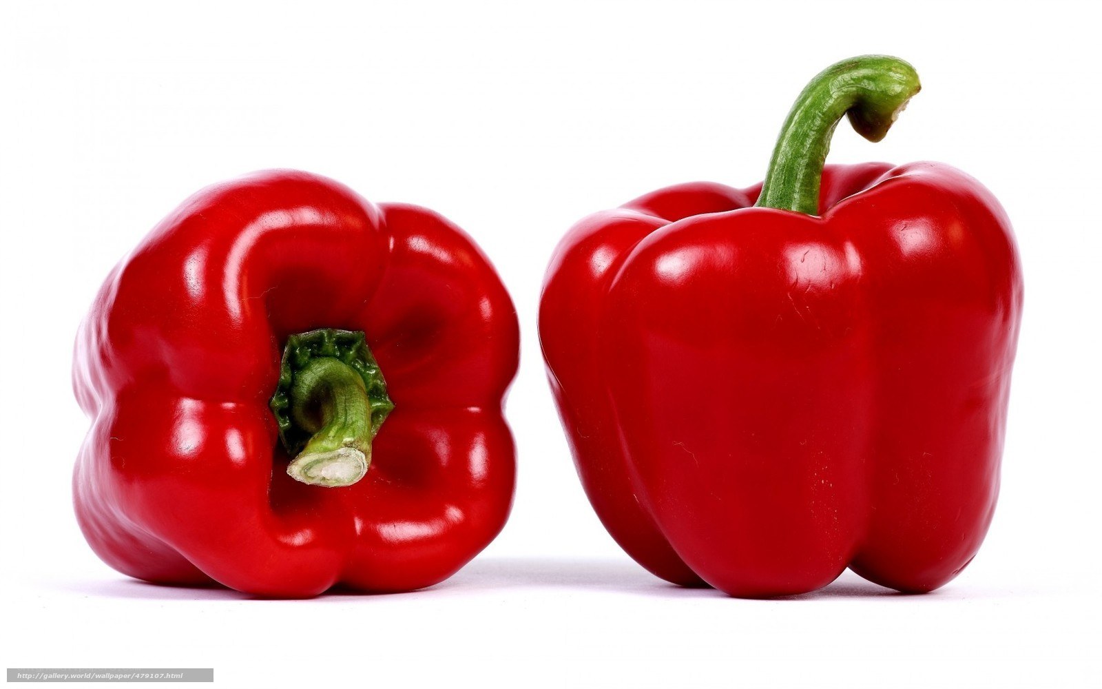 Two red bell peppers
