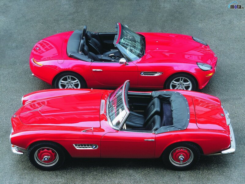 Two red BMW convertibles