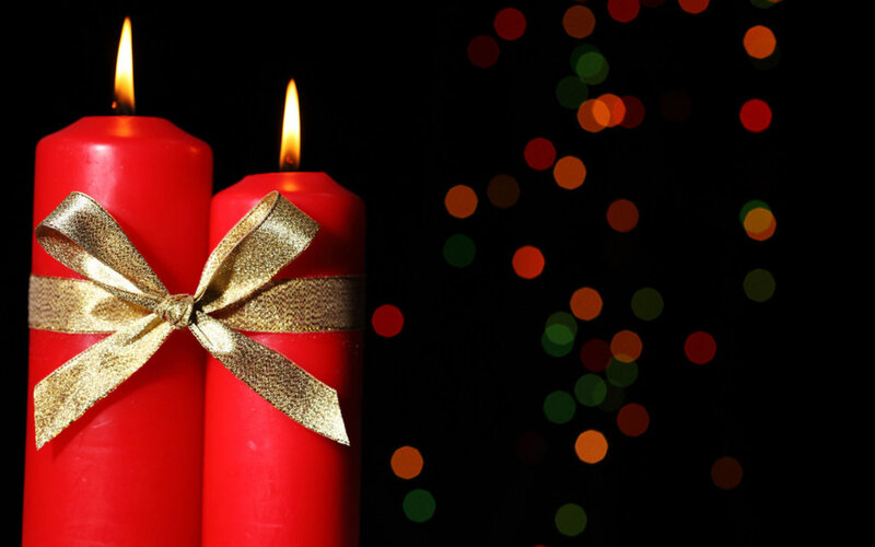 Two Red Candles — Festive, Night