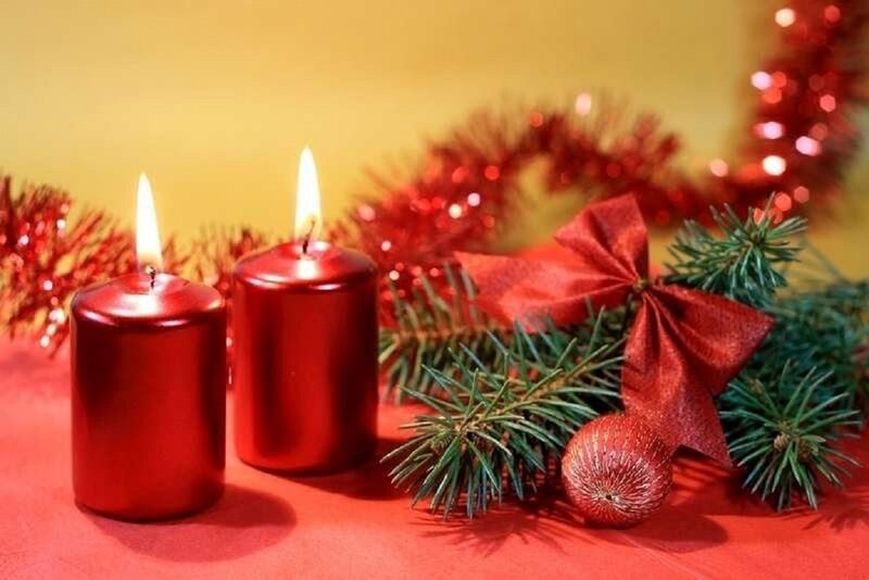 Two Red Candles — Festive, Winter