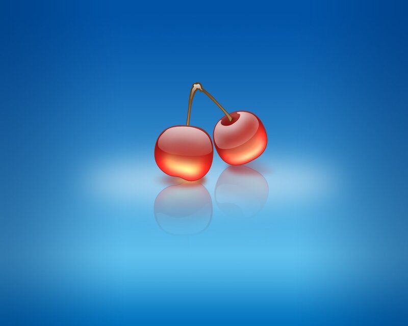 Two Red Cherries — Blue