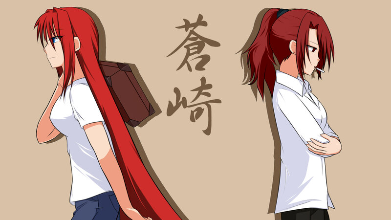 Two red-haired anime characters