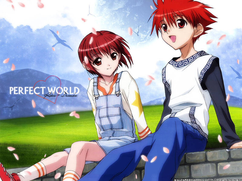 Two Red-haired Anime Characters — Green