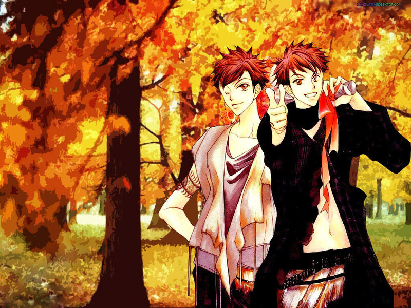 Two Red-haired Anime Characters — Orange