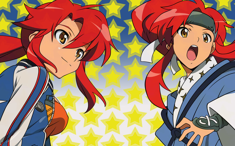 Two red-haired anime characters