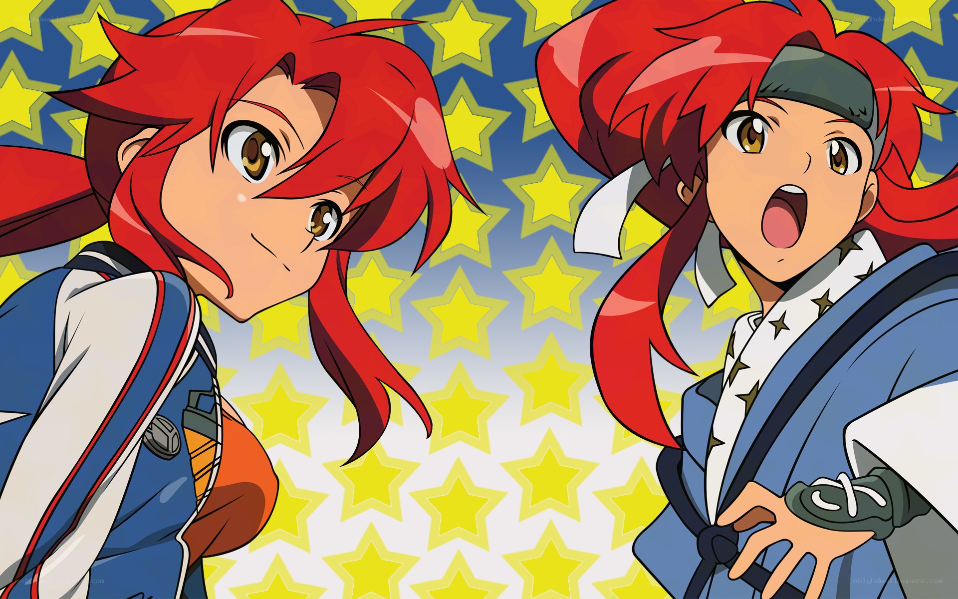 Two red-haired anime characters