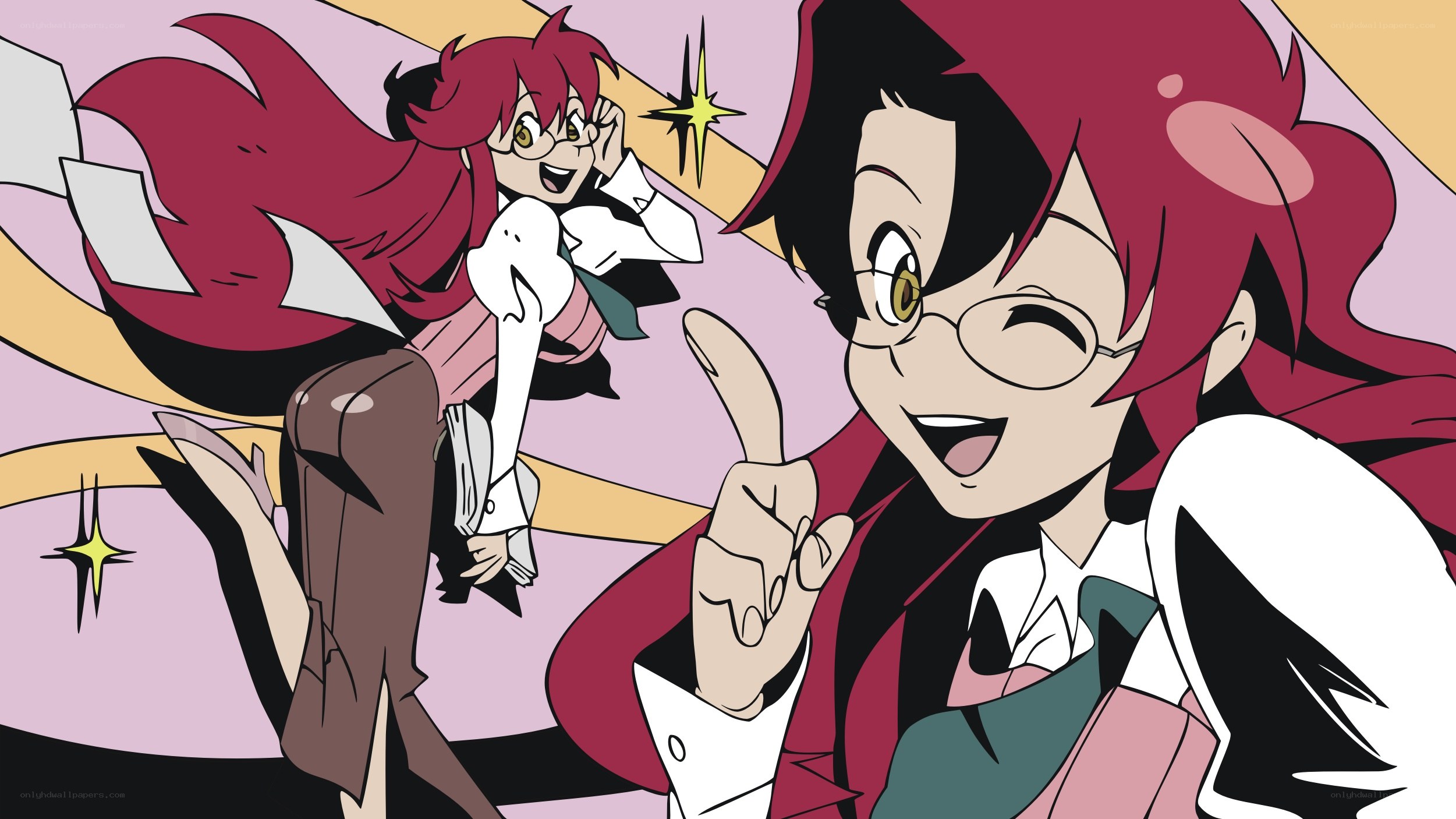 two red-haired girls in school uniforms