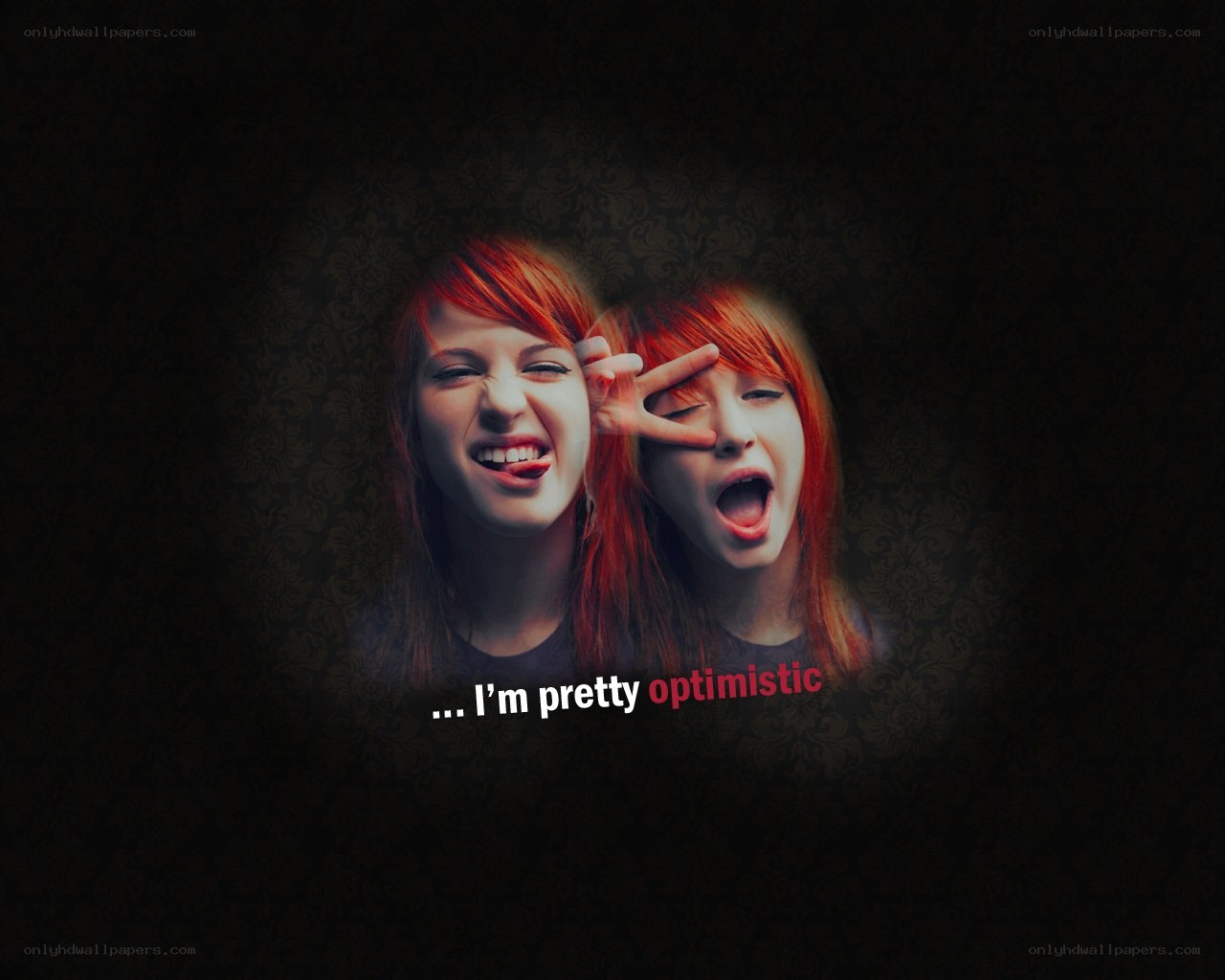 two red-haired girls smiling
