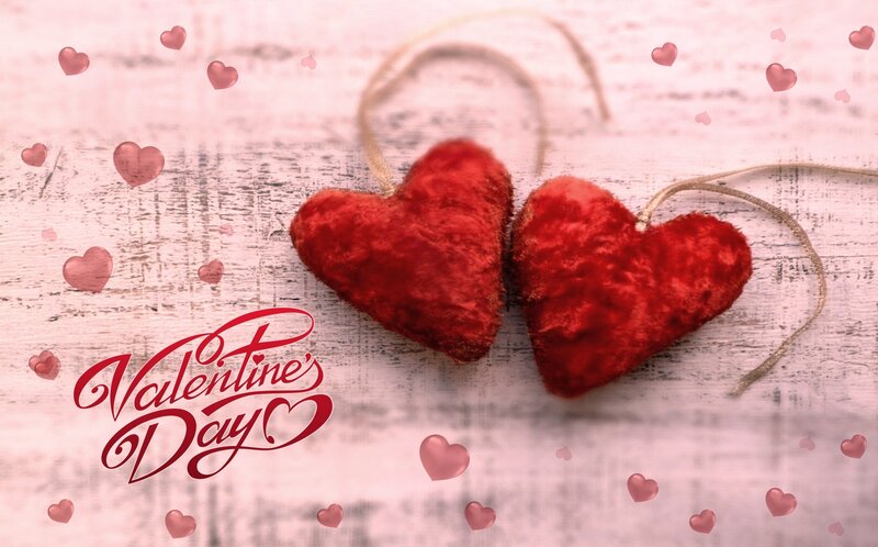 Two Red Heart Ornaments — Romantic