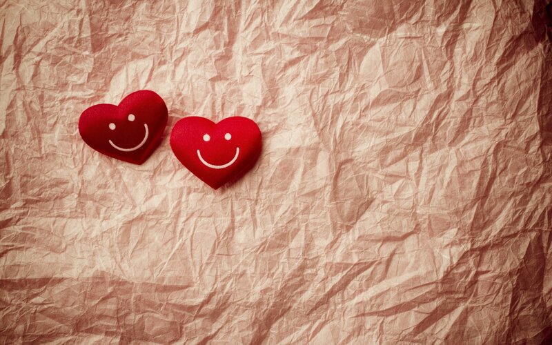 Two Red Heart Shapes — Calm