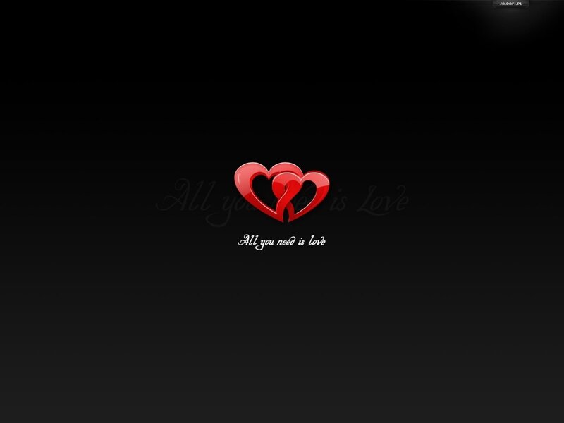 Two Red Hearts — Black