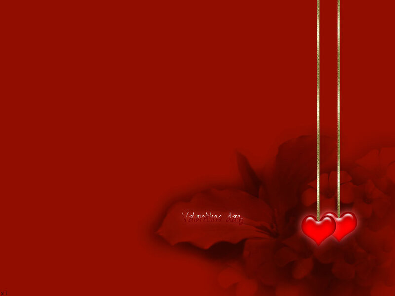 Two Red Hearts Hanging