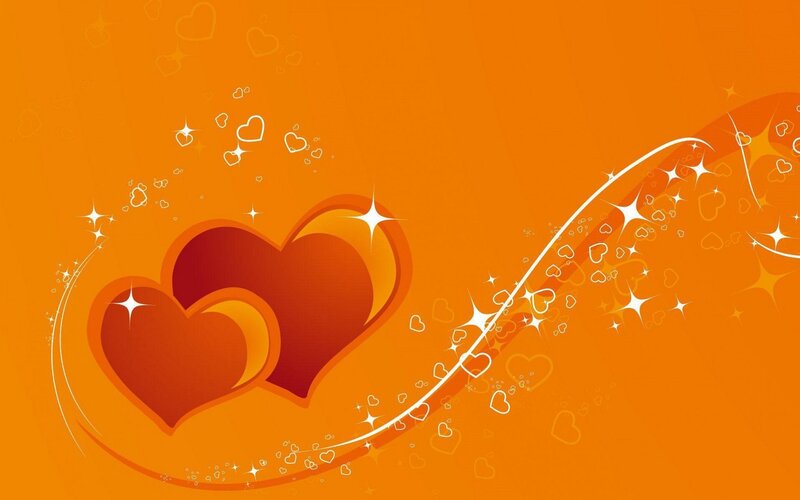 Two Red Hearts — Orange