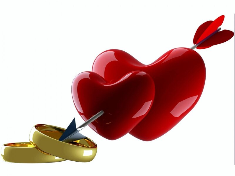 Two Red Hearts Pierced