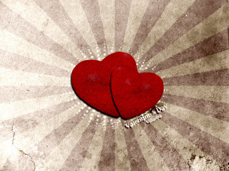 Two Red Hearts — Romantic, Illustration