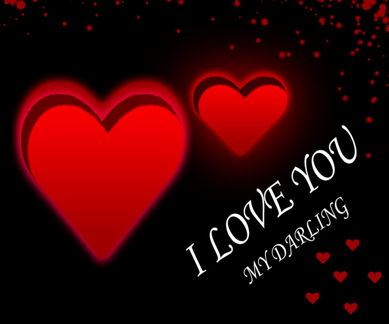 Two Red Hearts — Romantic, Night