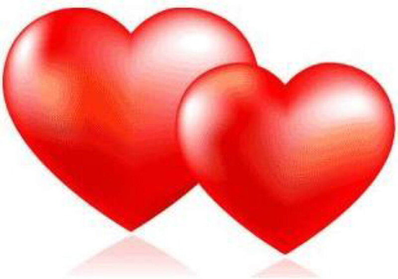 two red hearts
