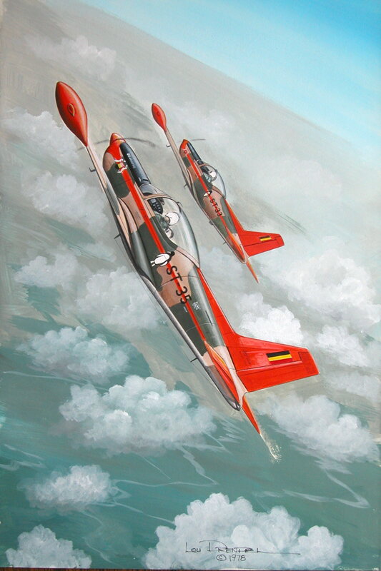 Two Red Jets in Formation