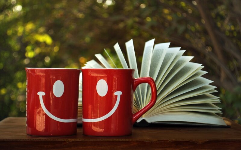 Two Red Mugs — Calm, Afternoon