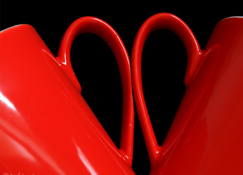 Two Red Mugs — Dramatic