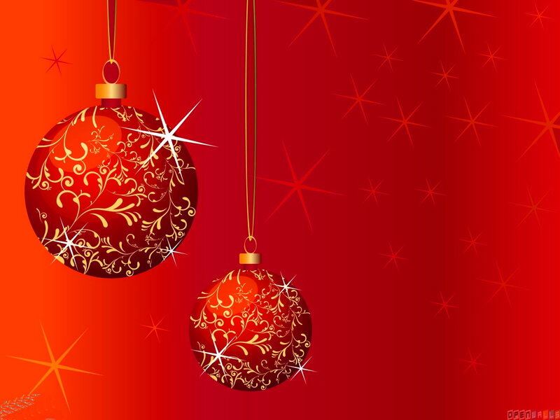 Two Red Ornaments