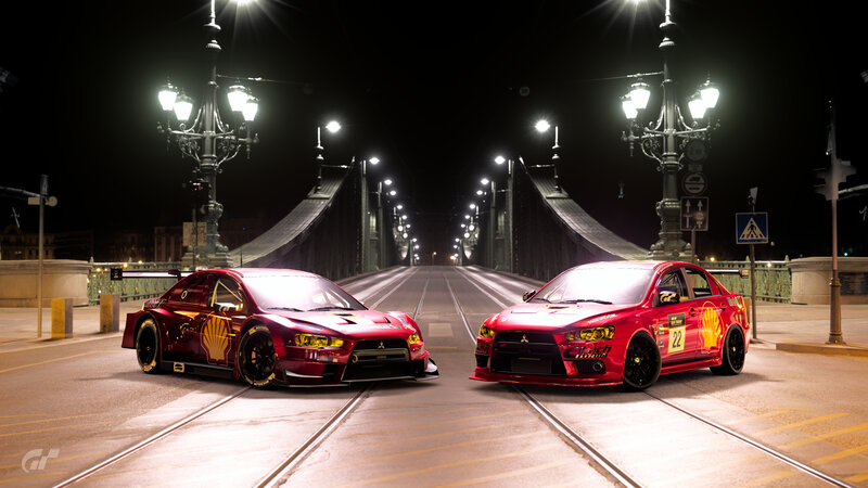 Two Red Race Cars — Dramatic