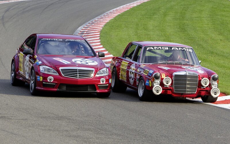 Two Red Race Cars — Dynamic, Afternoon, Photograph, Race Track