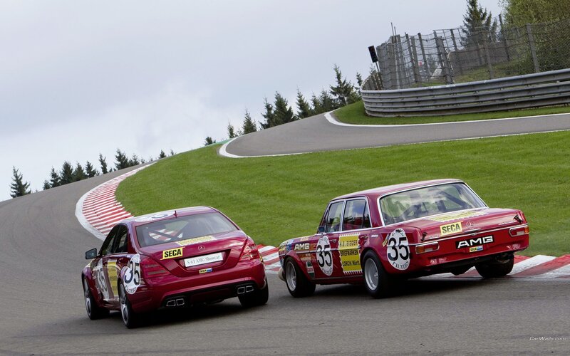 Two Red Race Cars — Dynamic, Afternoon, Photograph