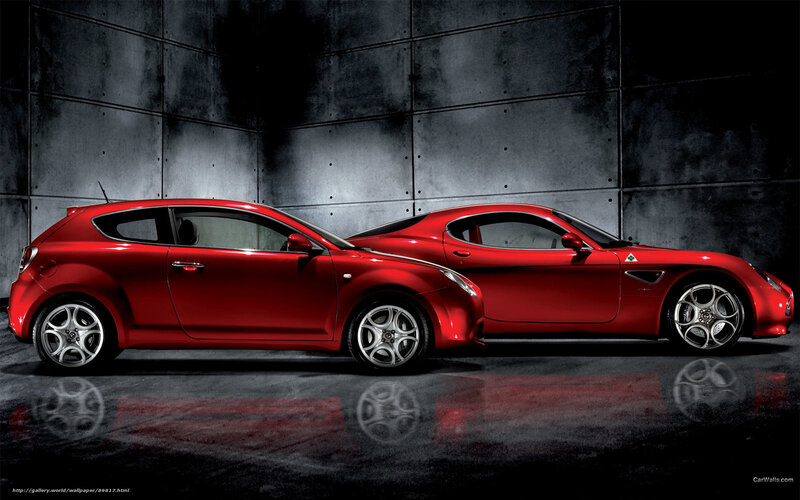 Two Red Sports Cars — Dramatic, Photograph