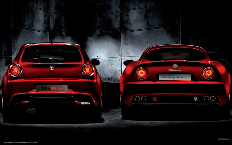 Two Red Sports Cars — Dramatic