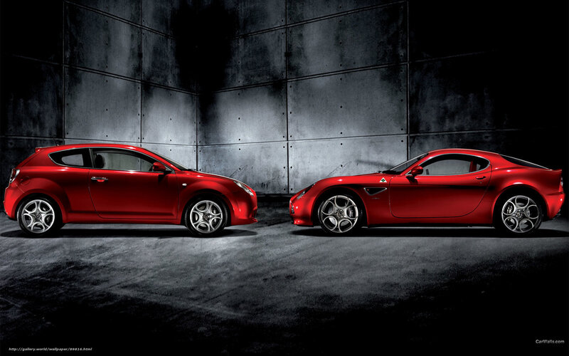 Two Red Sports Cars