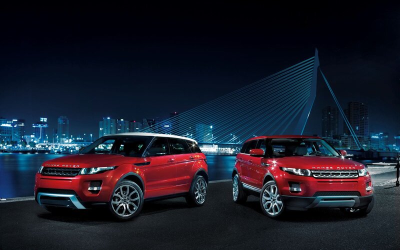 Two Red SUVs