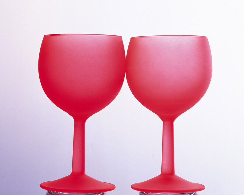 Two Red Wine Glasses
