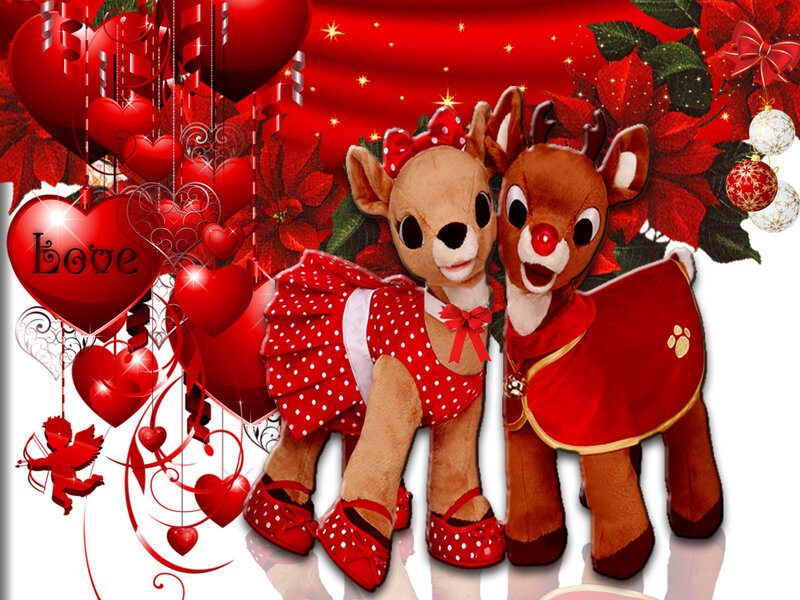 Two Reindeer Plush Toys
