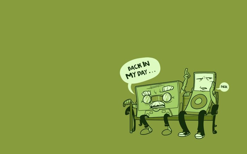 Two Retro Tech Characters