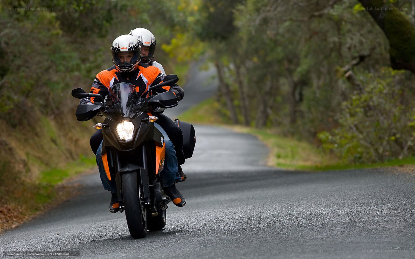 Two riders on a motorcycle