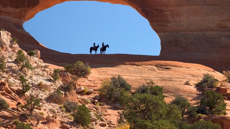 Two Riders on Horseback