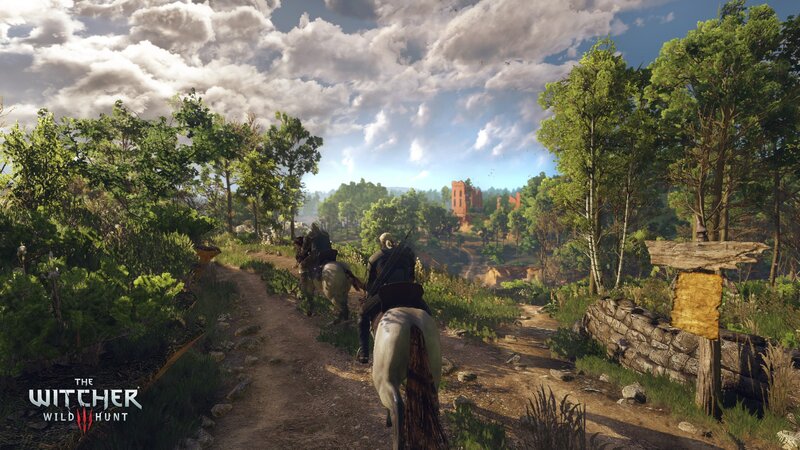 Two Riders on Horses — Green, Serene, Afternoon