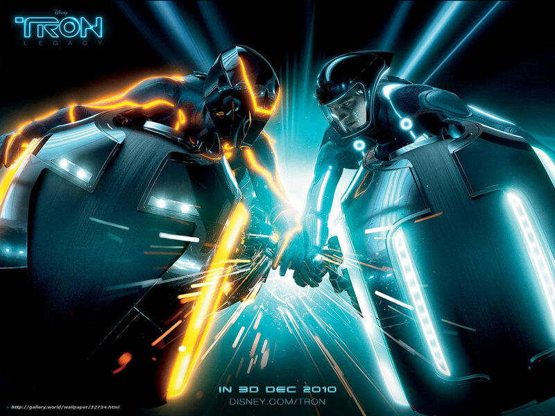 Two Riders on Light Cycles — Blue