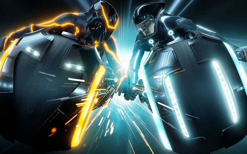 Two Riders on Light Cycles